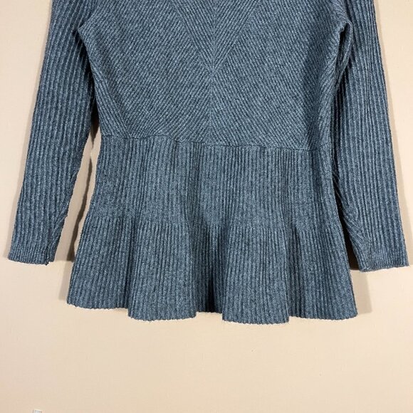 Lane Bryant Plus Fall Gray Ribbed Sweater 14/16 - Picture 3 of 8